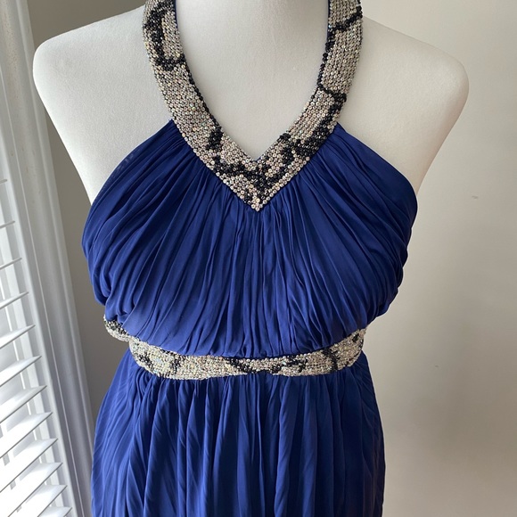 Genuine Roberto Cavalli Runway, Silk, Beaded Halter Dress with Pockets - Picture 3 of 13